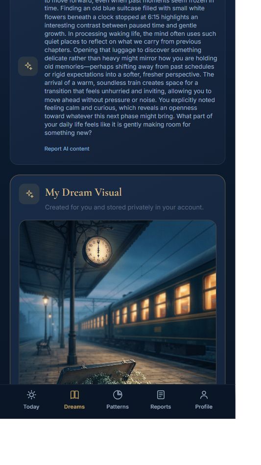 A private visual created from a dream in the Dreamletter app