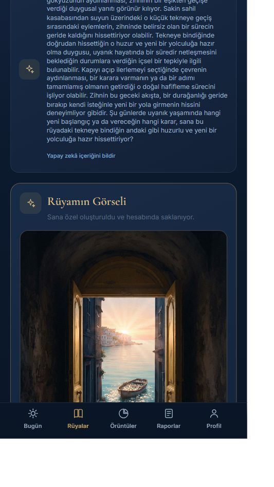 Dreamletter uygulamasında bir rüyadan oluşturulan özel görsel